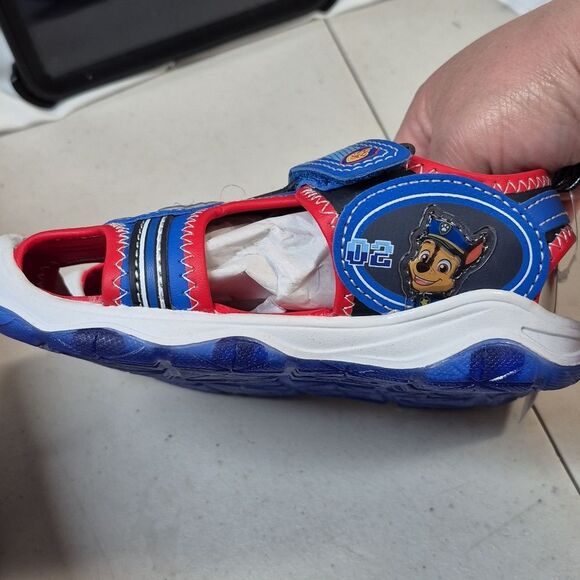 Chase & Marshall Paw Patrol Kids Toddler 10 Blue Light Up Sandals - New - Picture 5 of 5